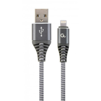 Кабель Cablexpert USB - Lightning (M/M), премиум, 1 м, серый (CC-USB2B-AMLM-1M-WB2)