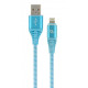 Кабель Cablexpert USB - Lightning (M/M), премиум, 2 м, голубой (CC-USB2B-AMLM-2M-VW)