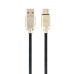 Кабель Cablexpert USB - USB Type-C V 2.0 (M/M), премиум, 2 м, черный (CC-USB2R-AMCM-2M)