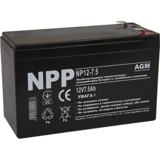 Аккумуляторная батарея NPP 12V 7.5 AH (NP12-7.5) AGM