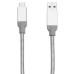 Кабель Verbatim USB2.0-USB Type-C, 0.3м Silver (48868)