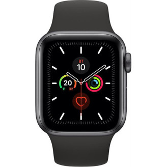 Умные часы Apple Watch Series 5 GPS 44mm Space Gray Aluminum Case with Black Sport Band (MWVF2_)