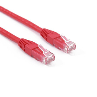 Патч-корд литой, UTP, RJ45, Cat.5e, 2m, красный_МЕДЬ