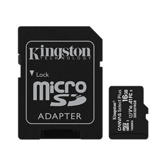 Карта памяти MicroSDHC 2x16GB UHS-I Class 10 Kingston Canvas Select Plus R100MB/s + SD-адаптер (SDCS2/16GB-2P1A)