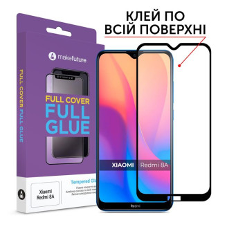 Защитное стекло MakeFuture для Xiaomi Redmi 8A Full Cover Full Glue, 0.25mm (MGF-XR8A)