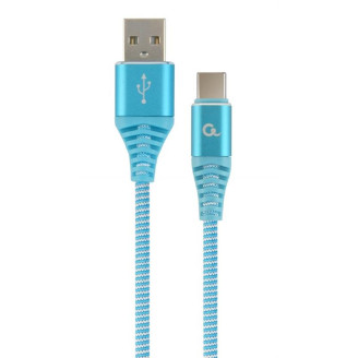 Кабель Cablexpert USB - USB Type-C V 2.0 (M/M), 2 м, Blue/White (CC-USB2B-AMCM-2M-VW)