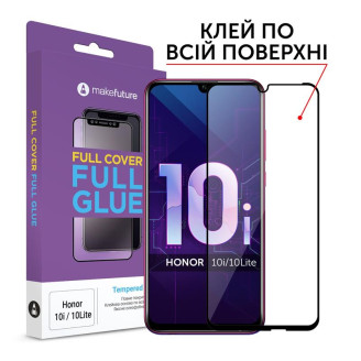 Защитное стекло MakeFuture для Huawei Honor 10 Lite/10i Black Full Glue, 0.33 mm (MGF-H10L)