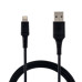 Кабель Grand-X USB-Lightning, MFI, 1м, CU Black (TL01) сертиф. Apple, упаковка гифтбокс  с окном