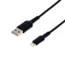 Кабель Grand-X USB-Lightning, MFI, 1м, CU Black (TL01) сертиф. Apple, упаковка гифтбокс  с окном