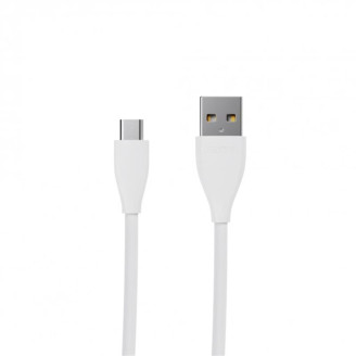 Кабель Maxxter USB-microUSB 1м белый премиум (UB-M-USB-01W)