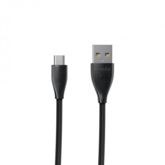 Кабель Maxxter USB-microUSB 1м черный премиум (UB-M-USB-01BK)