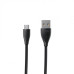 Кабель Maxxter USB-microUSB 1м черный премиум (UB-M-USB-01BK)