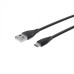 Кабель Maxxter USB-microUSB 1м черный премиум (UB-M-USB-01BK)