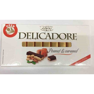 Шоколад молочный Baron Delicadore Peanut & Caramel, 200 г (Польша)