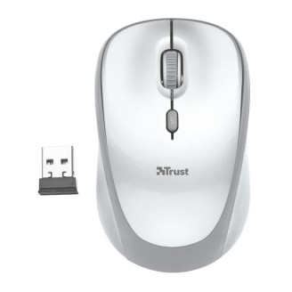 Мышь беспроводная Trust Yvi (23386) White-Silver USB