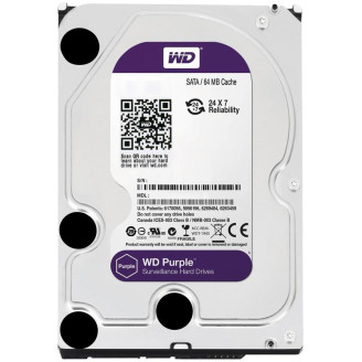 Накопитель HDD SATA 1.0TB WD Purple 5400rpm 64MB (WD10PURX) Ref