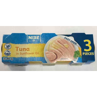 Тунец Nixe Tuna in Sunflower Oil, 3х80 г (Италия)