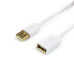 Кабель Atcom (13424) USB 2.0 AM/AF, 0.8м, белый