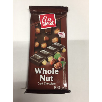 Шoколад черный Lidl Fin Carre Whole Nuts, 100 г (Германия)