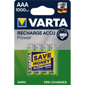 Аккумулятор Varta Recharge Accu AAA/HR03 Ni-MH 1000 mAh BL 4шт