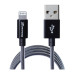 Кабель Grand-X USB-Lightning MFI, 1.2м Grey (FL01NG)