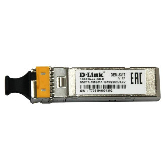 Модуль D-Link DEM-331T/20KM SFP, 1x1000BaseLX, 20км, WDM, LC, TX 1550nm, RX 1310nm (DEM-331T/20KM)