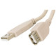 Кабель Atcom USB - USB V 2.0 (M/F), удлинитель, Ferrite Core, 3 м, белый (3790)