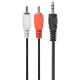 Аудио-кабель Cablexpert  3.5 мм - 2хRCA (M/M), стерео, 15 м, черный (CCA-458-15M)
