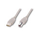 Кабель Atcom USB - USB Type-B V 2.0 (M/M), 3 м, феррит, белый (8099) пакет