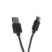 Кабель Florence USB-USB Type-C 2A, 1м, Black (FL-2110-KT)