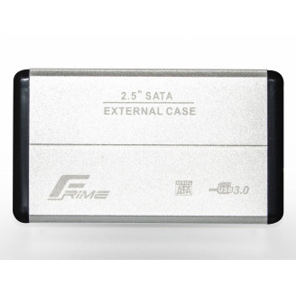 Внешний карман Frime SATA HDD/SSD 2.5, USB 3.0, Metal, Silver (FHE21.25U30)