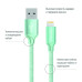 Кабель ColorWay USB - Lightning (M/M), 1 м, Mint (CW-CBUL004-MT)