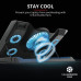 Охлаждающая подставка для ноутбука Trust  GXT 1125 Quno Blue LED Black (23581) 17.3