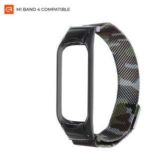 Ремешок Armorstandart Metal Milanese Magnetic для Xiaomi Mi Band 4/3 Camo Green (ARM55546)