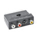 Адаптер Cablexpert SCART - S-Video, 3xRCA (M/F), черный (CCV-4415) пакет