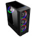 Корпус 1stPlayer D4-BK-R1 Color LED Black без БП