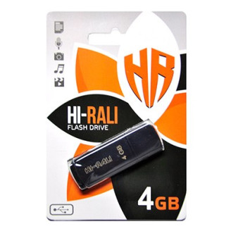 Флеш-накопитель USB 4GB Hi-Rali Taga Series Black (HI-4GBTAGBK)