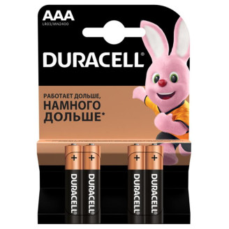 Батарейка Duracell Basic AAA/LR03 BL 4шт