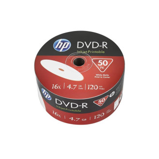 DVD-R HP (69302 /DME00070WIP-3) 4.7GB 16x IJ Print, без шпинделя, 50 шт