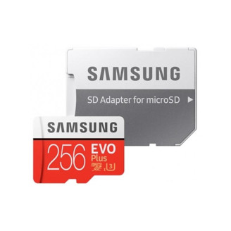 Карта памяти MicroSDXC  256GB UHS-I/U3 Class 10 Samsung Evo Plus R100/W90MB/s + SD-адаптер (MB-MC256HA/RU)