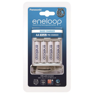 Зарядное устройство Panasonic Basic USB Charger + Eneloop AA/HR06 NI-MH 1900 mAh BL 4 шт