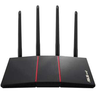 Беспроводной маршрутизатор Asus RT-AX55 (AX1800, Wi-Fi 6, 4xGE LAN, 1xGE WAN, MU-MIMO, Beamforming, AiMesh, OFDMA, 4 внешние антенны)