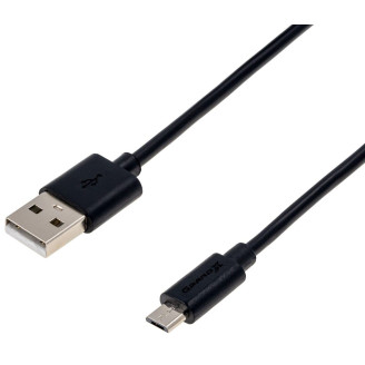 Кабель Grand-X USB - microUSB, 2.1А, 1.5м, CU Black (PM015B), упаковка гифтбокс  с окном