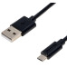 Кабель Grand-X USB - microUSB, 2.1А, 1.5м, CU Black (PM015B), упаковка гифтбокс  с окном