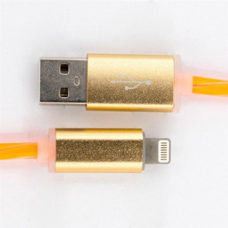 Кабель Dengos USB-Lightning 1м Orange (PLS-L-LED-SKRUT-ORANGE)