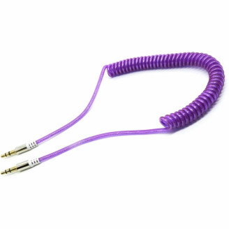 Аудио-кабель Dengos mini-Jack 3.5 mm(M)-mini-Jack 3.5 mm(M) 1м, Purple (AUDIO-PLS-PRUZH-PURPLE)