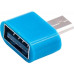 Адаптер Dengos OTG USB-microUSB Blue (ADP-008-BLUE)