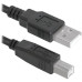 Кабель Defender USB04-06 USB2.0 AM-BM, 1.8м (83763), черный