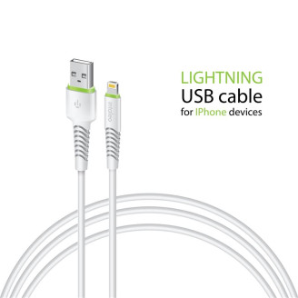 Кабель Intaleo CBFLEXL3 USB-Lightning 3м White (1283126487507)