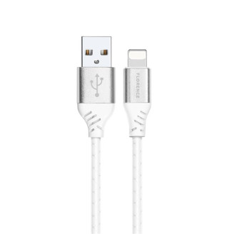 Кабель Florence Technic USB-Lightning 3A, 1м White (FL-2204-WL)